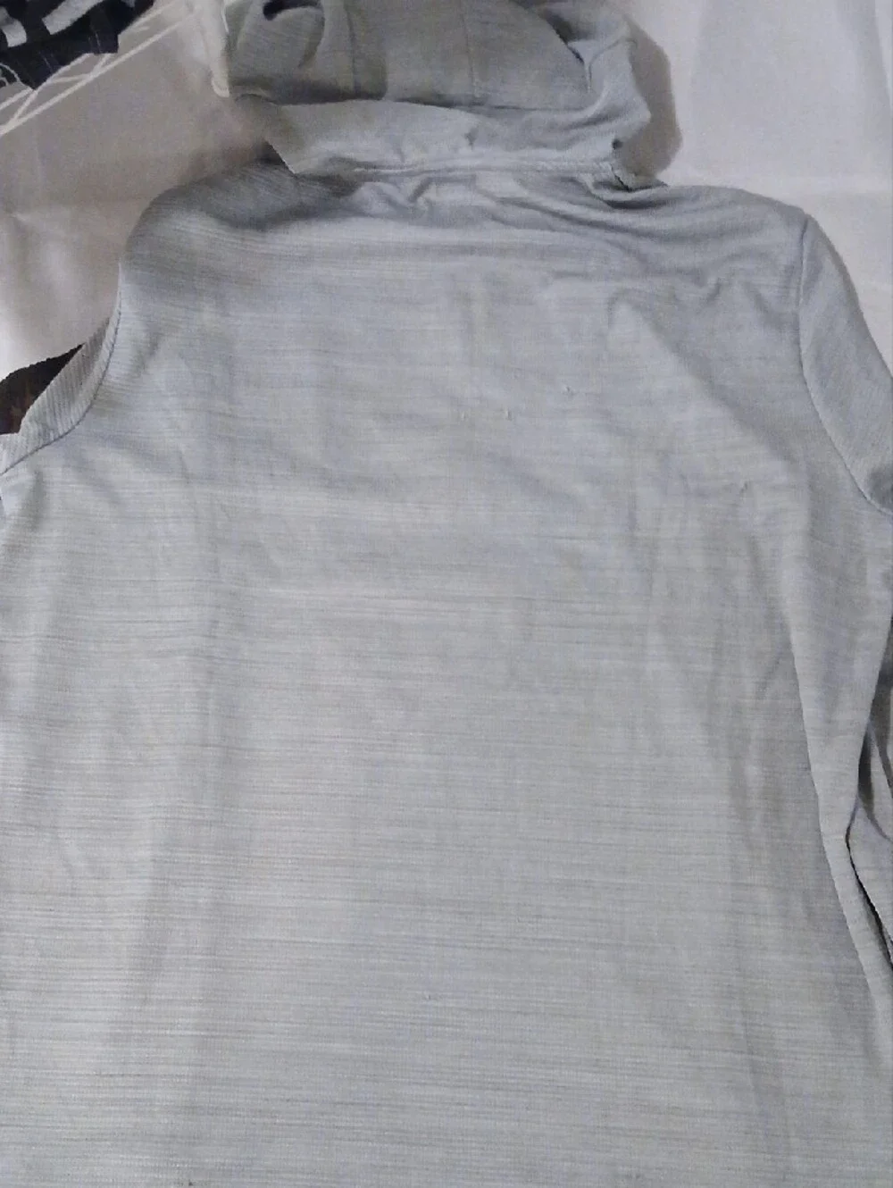 New Balance Men’s Heather Light Gray Hooded Half-Zip Pullover